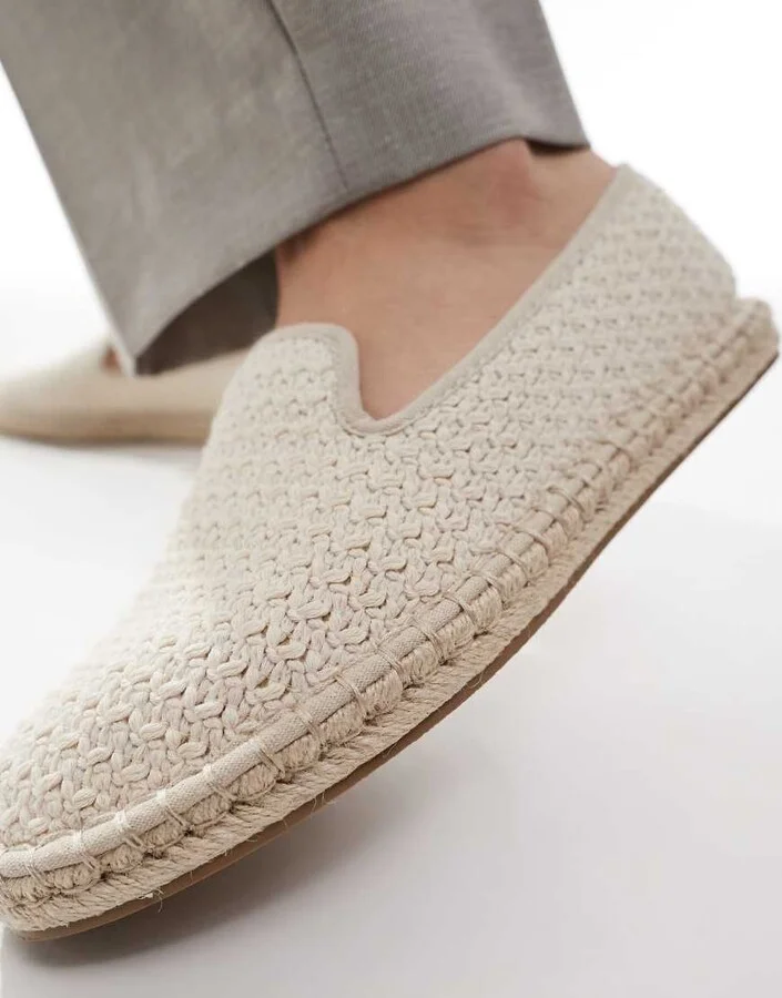 ASOS DESIGN espadrilles in off white weave - Image 4