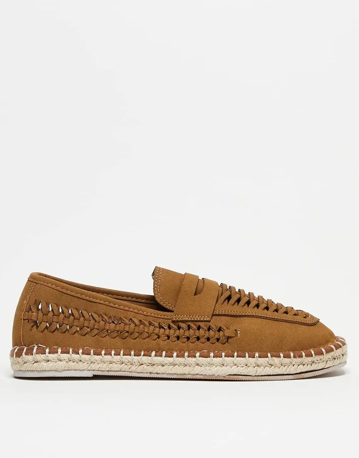 ASOS DESIGN espadrilles in tan with woven detail - Image 3