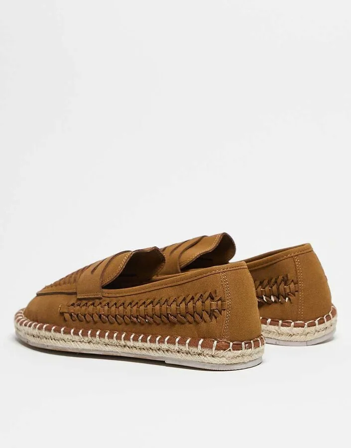 ASOS DESIGN espadrilles in tan with woven detail - Image 4