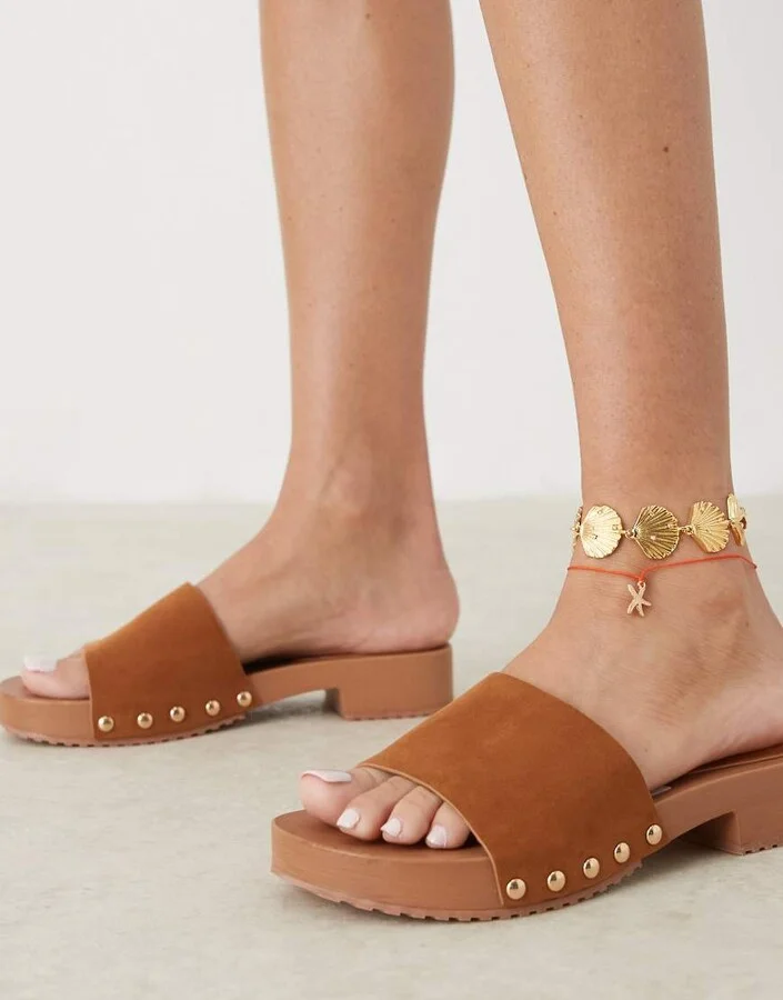 ASOS DESIGN Favorite suedette clog mules in tan - Image 3