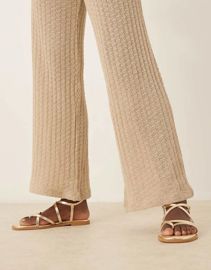 ASOS DESIGN Fierce strappy sandals in gold - Image 4
