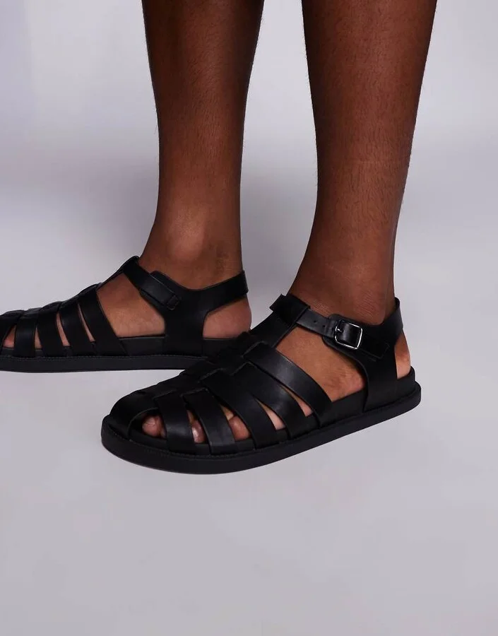 ASOS DESIGN Fisherman Sandals In Black