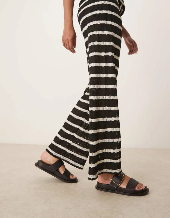 ASOS DESIGN Frozen double strap slider in black - Image 3