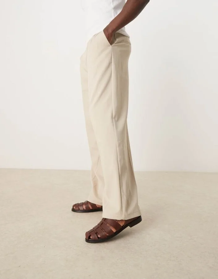 ASOS DESIGN gladiator sandals in brown leather - Image 4