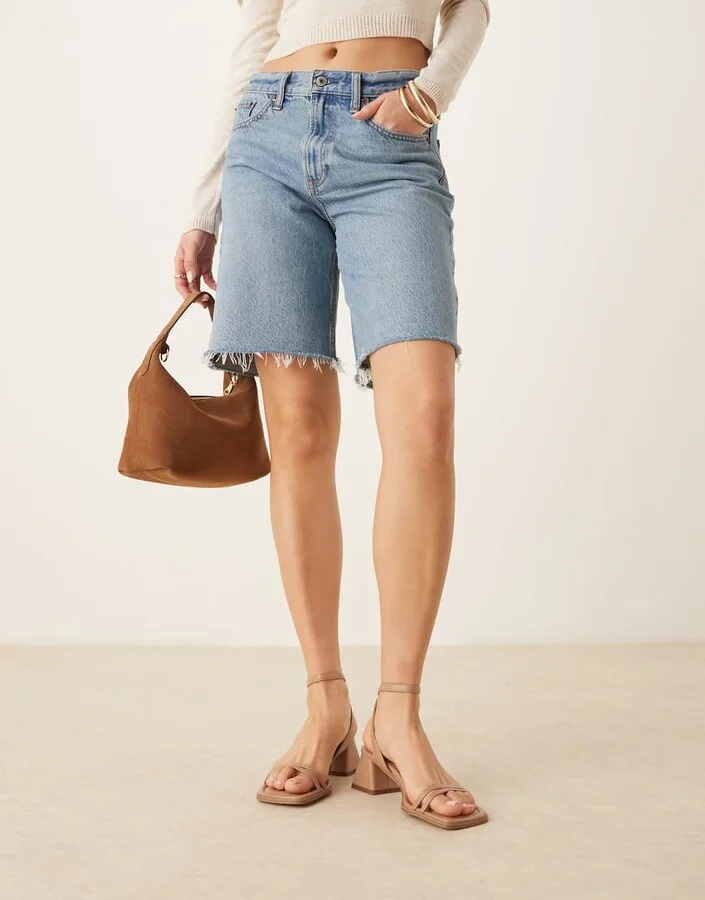 ASOS DESIGN Honeydew mid block heeled sandals in beige - Image 2