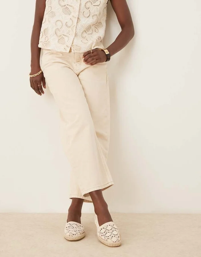 ASOS DESIGN Joey close toe espadrilles in natural crochet - Image 3