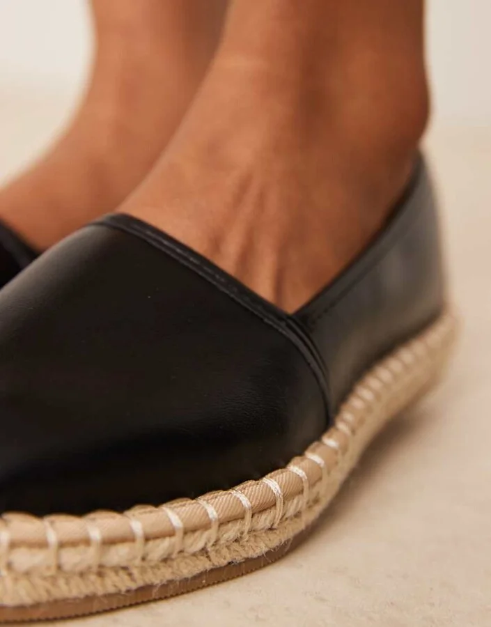 ASOS DESIGN Joey closed toe espadrilles in black - Image 2