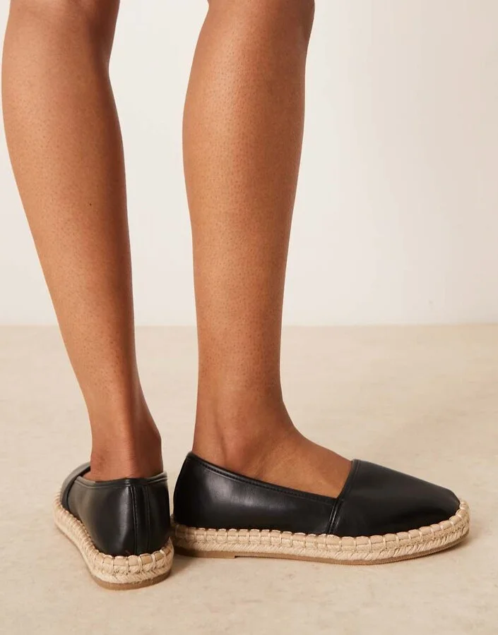 ASOS DESIGN Joey closed toe espadrilles in black - Image 3