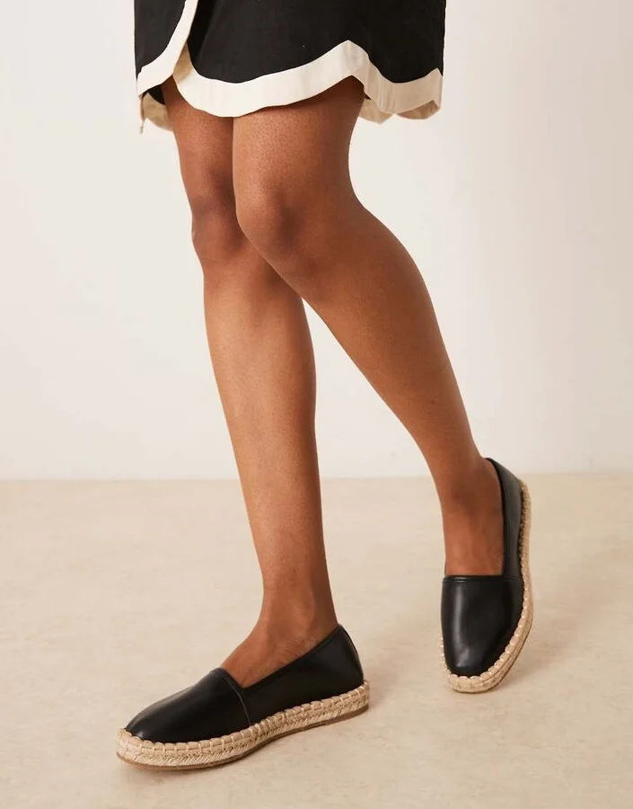 ASOS DESIGN Joey closed toe espadrilles in black - Image 4