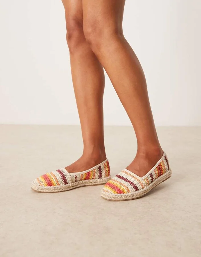 ASOS DESIGN Joey closed toe espadrilles in multi raffia - Image 2