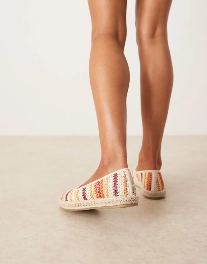 ASOS DESIGN Joey closed toe espadrilles in multi raffia - Image 4