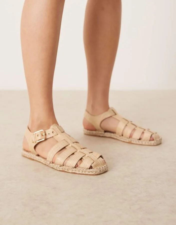ASOS DESIGN Jukebox fisherman espadrille in natural