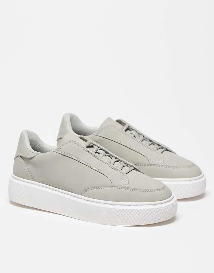 ASOS DESIGN lace up sneakers concealed lace - Image 2