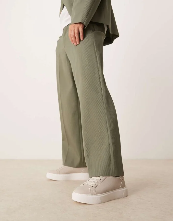 ASOS DESIGN lace up sneakers in gray - Image 3