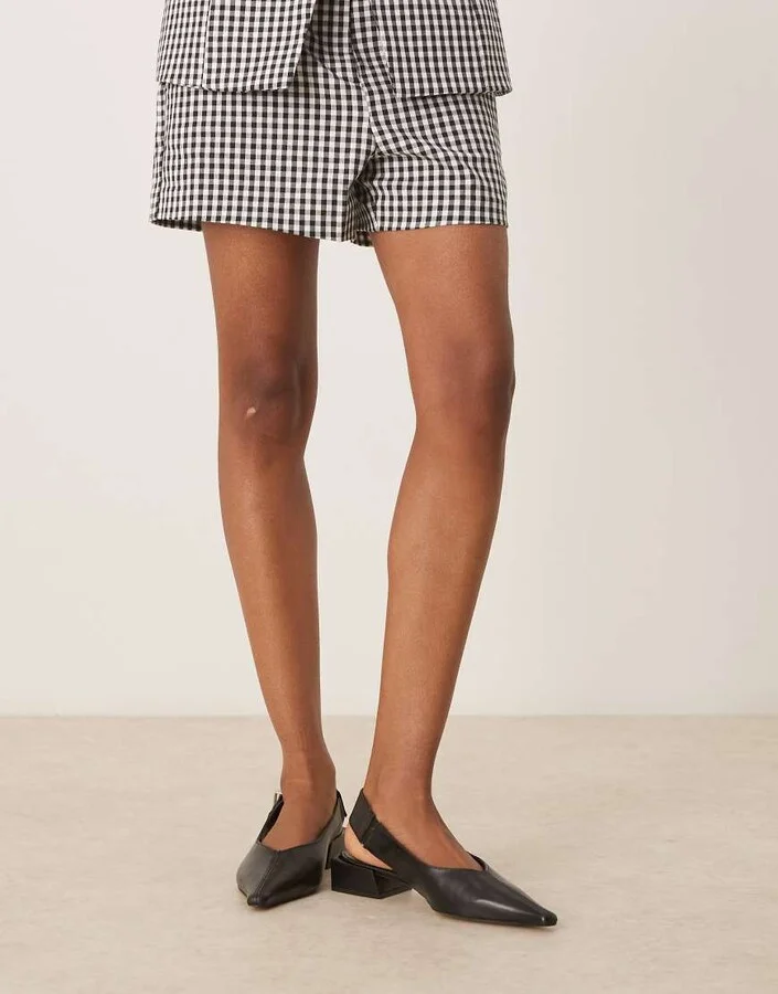 ASOS DESIGN Ledge premium leather slingback shoes in black - Image 3