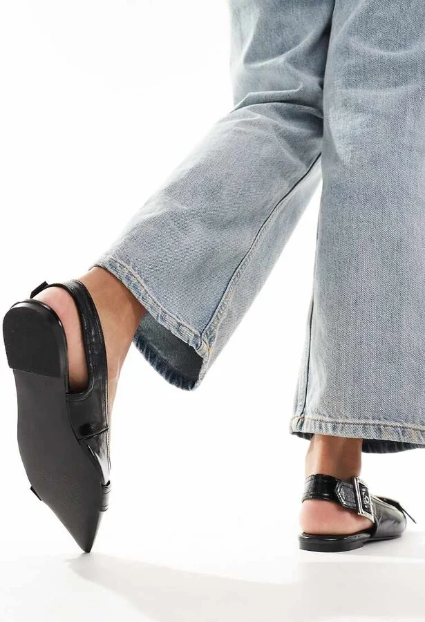 ASOS DESIGN Legion buckle ballet flats in black - Image 4