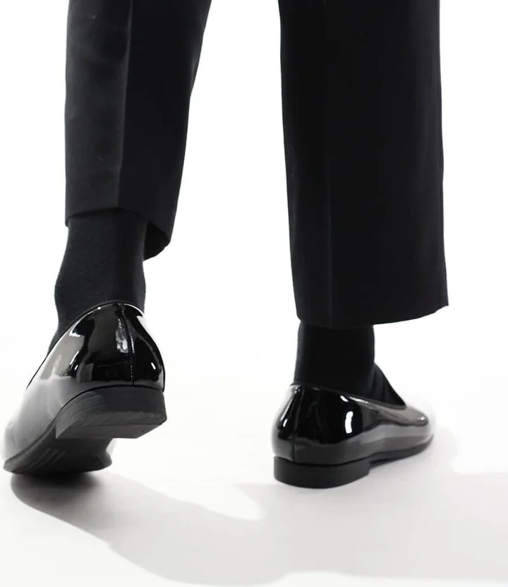 ASOS DESIGN loafers in black patent - Image 4