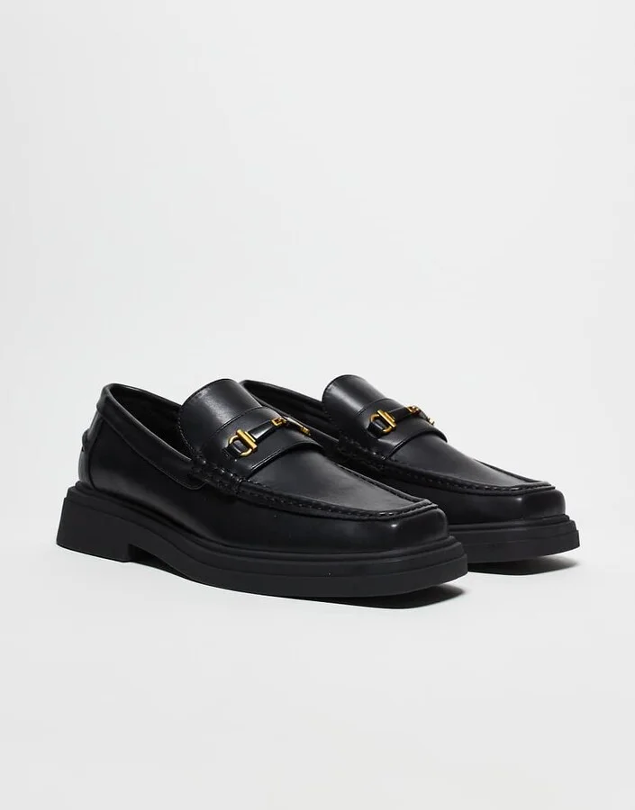 ASOS DESIGN loafers in black with square toe - Image 2
