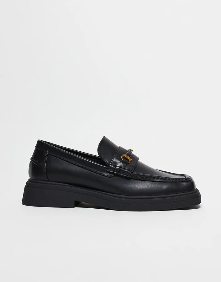 ASOS DESIGN loafers in black with square toe - Image 3