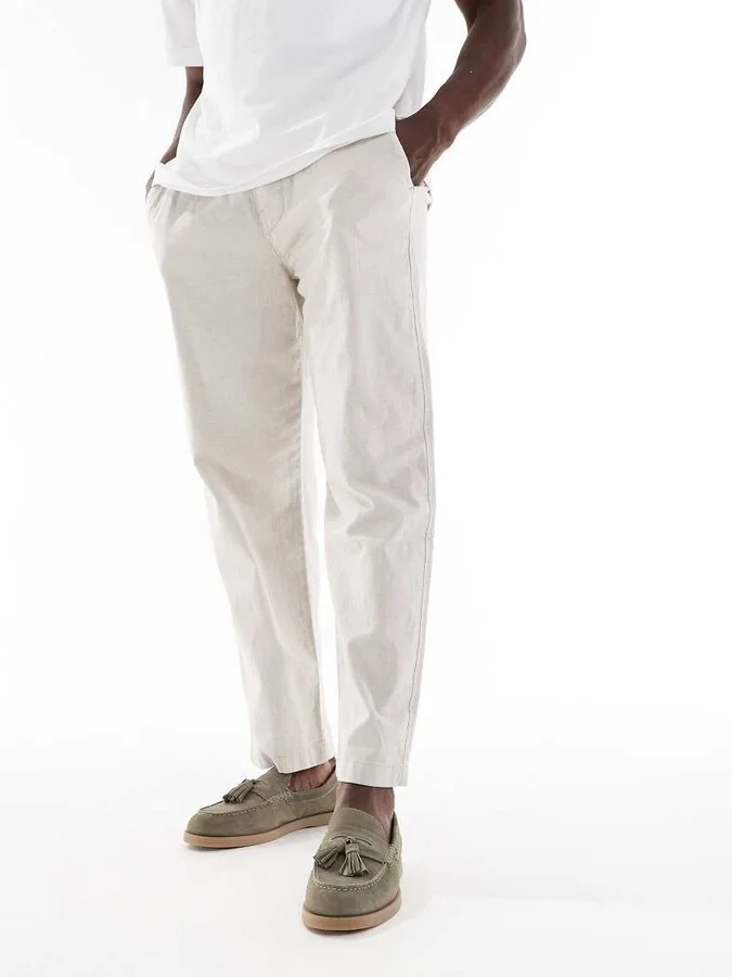 ASOS DESIGN loafers in khaki suede with tassels - Image 4