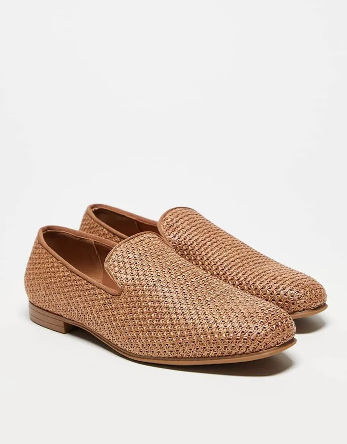 ASOS DESIGN loafers in natural weave - Image 2
