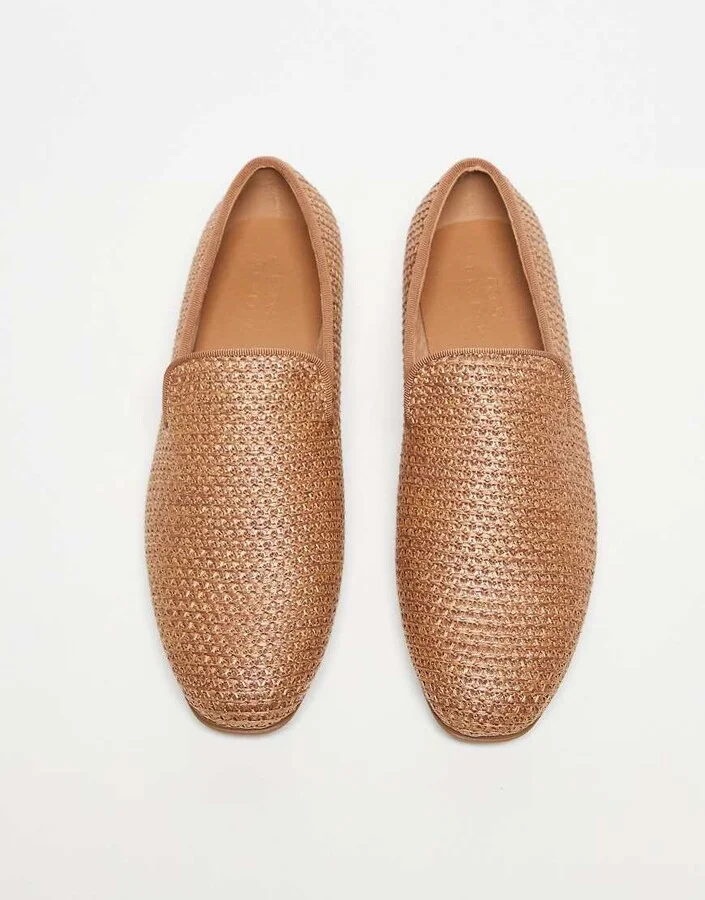 ASOS DESIGN loafers in natural weave - Image 3