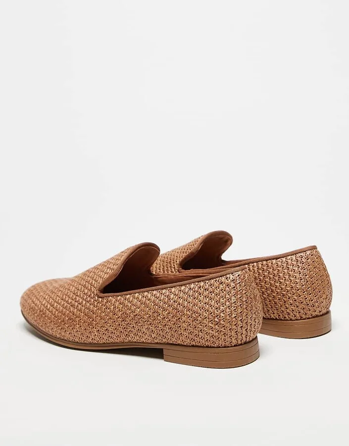 ASOS DESIGN loafers in natural weave - Image 4