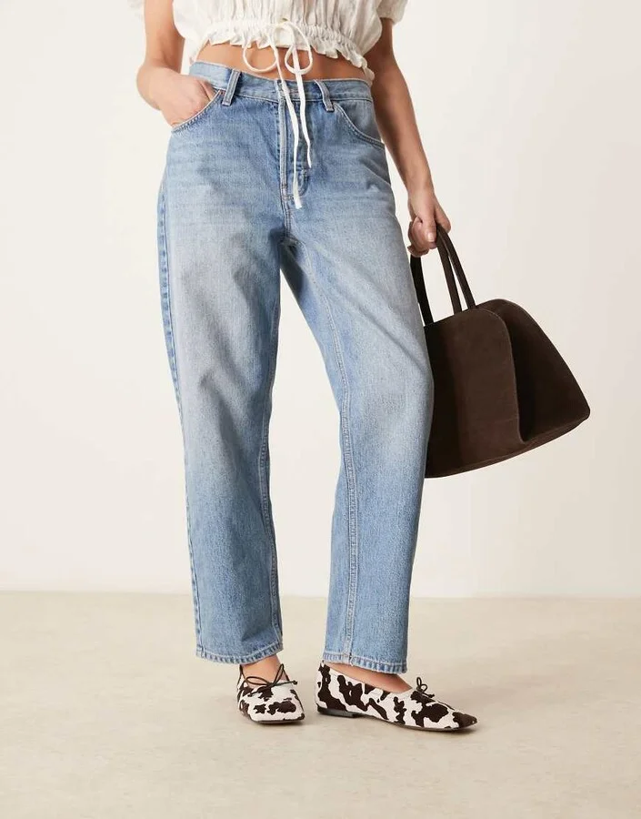ASOS DESIGN Lotus premium suede ballet flats in cow print - Image 4
