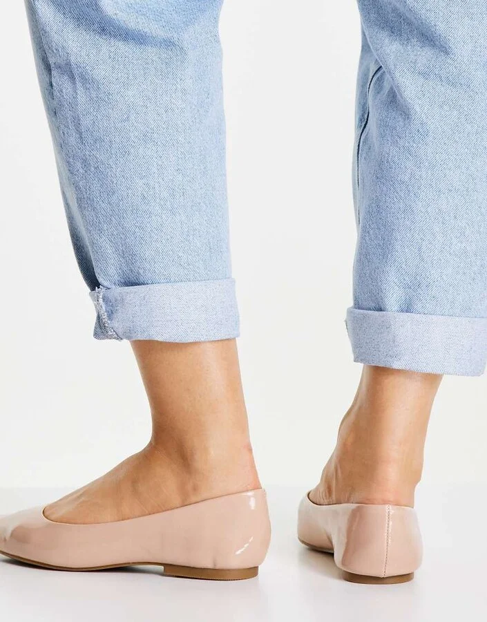 ASOS DESIGN Lucky pointed ballet flats in beige - Image 3