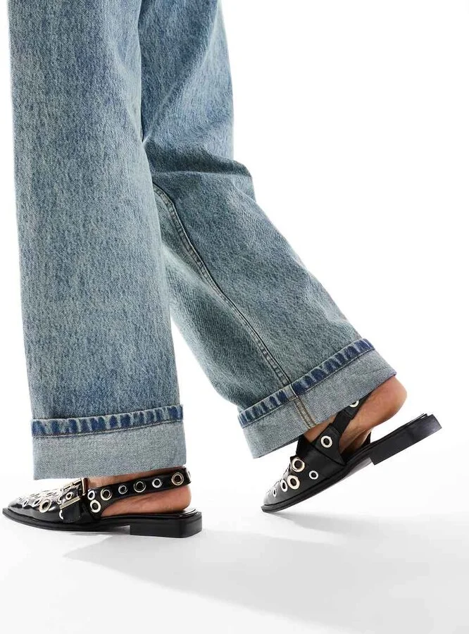 ASOS DESIGN Lynx Mary Jane ballet flats in black - Image 3