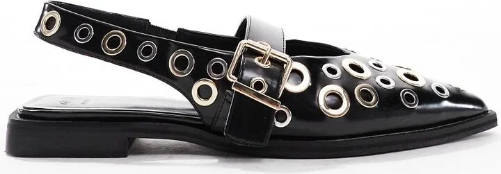 ASOS DESIGN Lynx Mary Jane ballet flats in black - Image 4