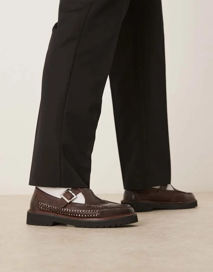 ASOS DESIGN mary jane shoes in brown leather - Image 2