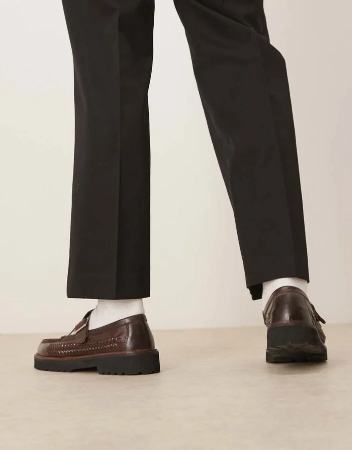 ASOS DESIGN mary jane shoes in brown leather - Image 4