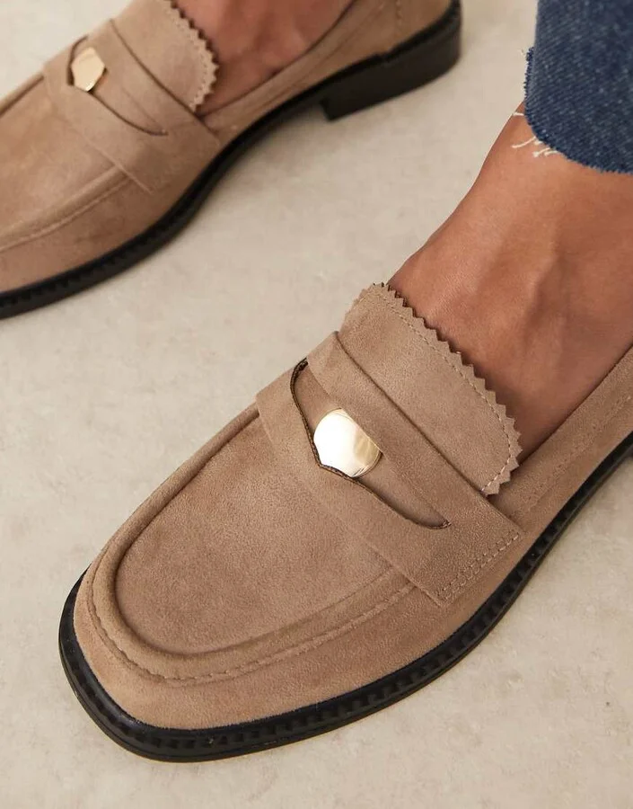 ASOS DESIGN Match penny loafers in tan suedette - Image 2