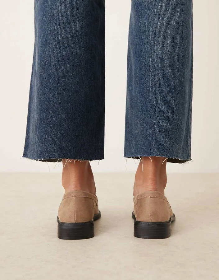 ASOS DESIGN Match penny loafers in tan suedette - Image 4