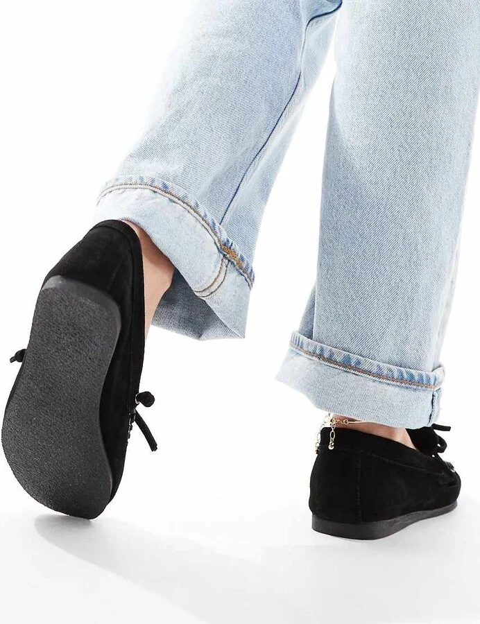ASOS DESIGN Merit leather boat shoe in black - Image 3
