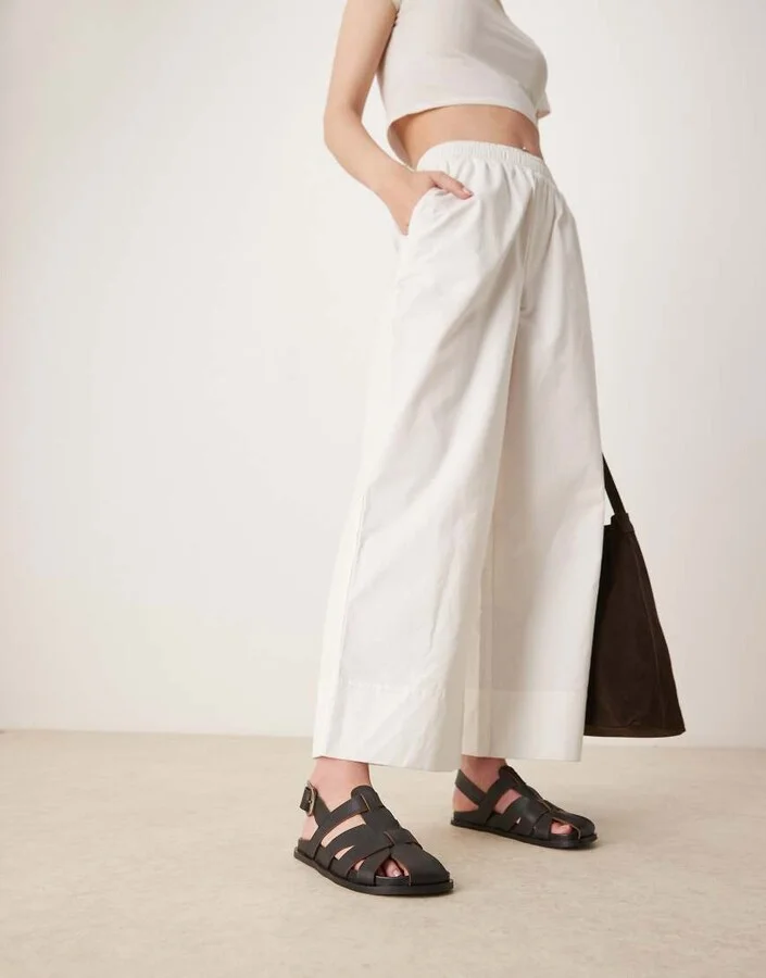 ASOS DESIGN Midas fisherman flat shoes in black leather - Image 4