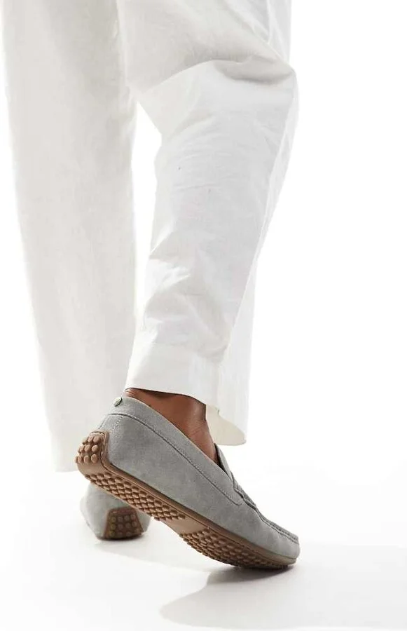 ASOS DESIGN moccasins in blue suede - Image 3