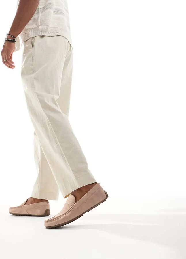 ASOS DESIGN moccasins in pink suede - Image 3