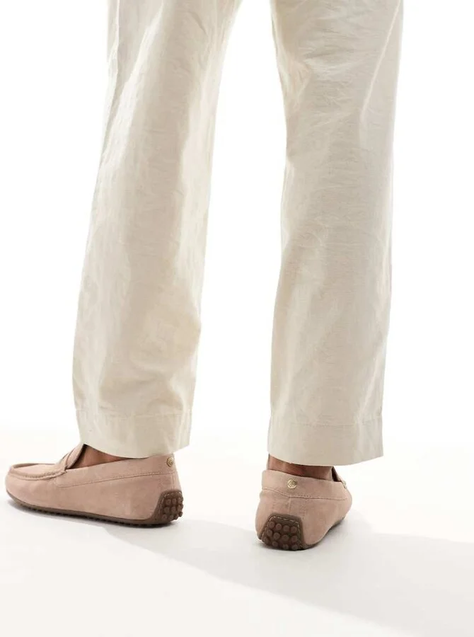ASOS DESIGN moccasins in pink suede - Image 4
