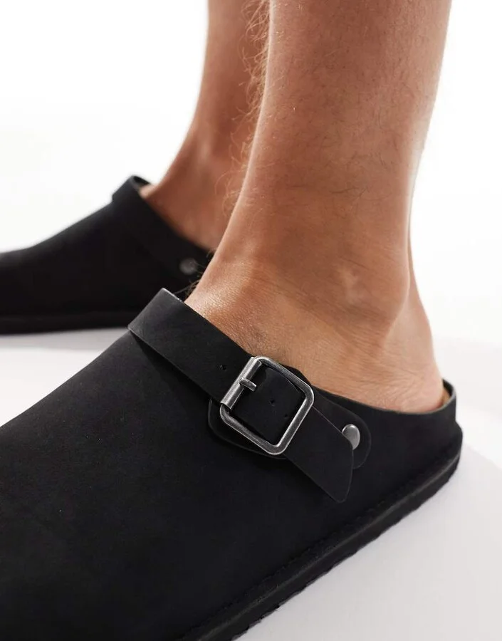 ASOS DESIGN mule clog loafers in black - Image 2
