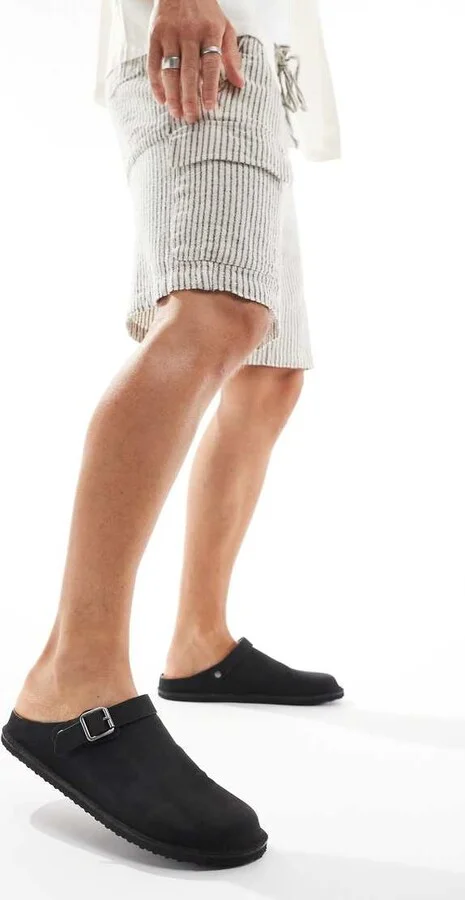ASOS DESIGN mule clog loafers in black - Image 3