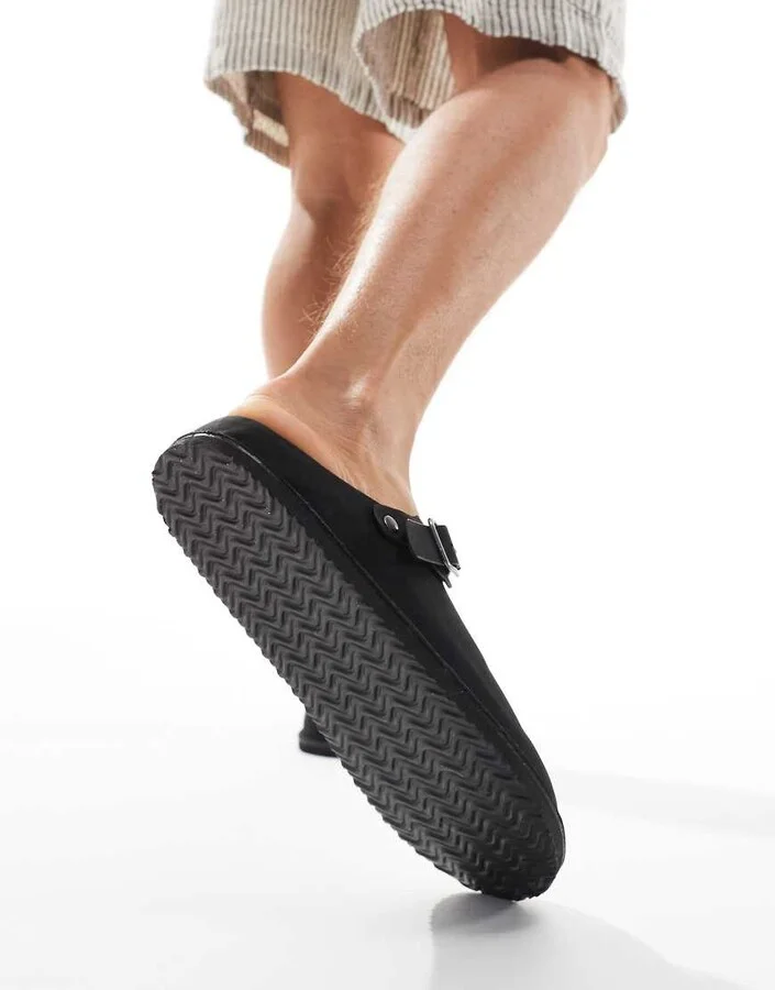 ASOS DESIGN mule clog loafers in black - Image 4
