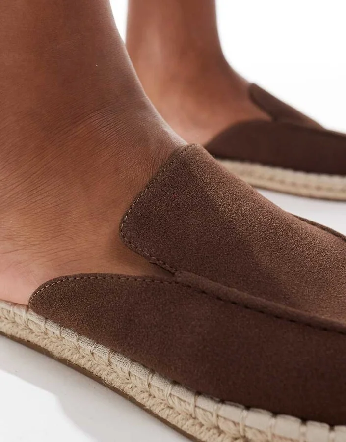 ASOS DESIGN mule espadrilles in brown - Image 2