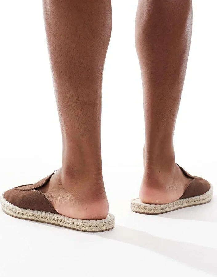 ASOS DESIGN mule espadrilles in brown - Image 3