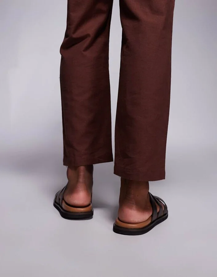 ASOS DESIGN mule sandals in brown leather - Image 3