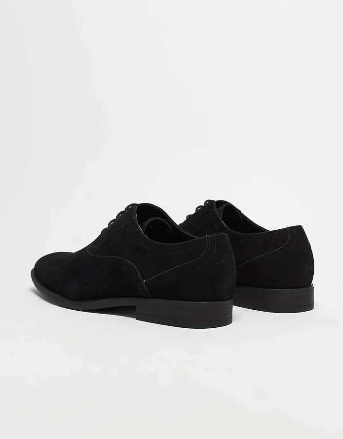 ASOS DESIGN oxford shoes in black faux suede - Image 4