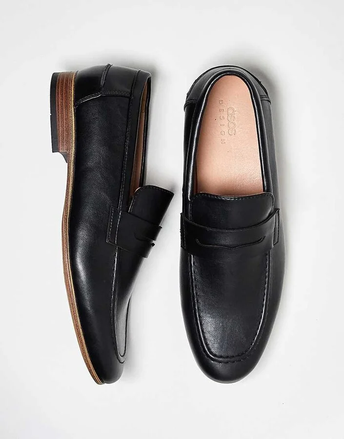 ASOS DESIGN penny loafers in black - Image 2
