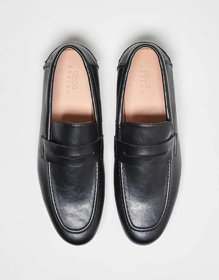 ASOS DESIGN penny loafers in black - Image 4