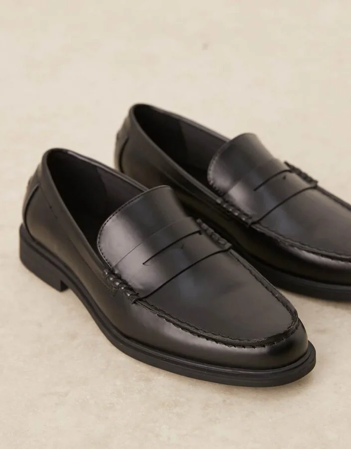 ASOS DESIGN penny loafers in black - Image 4